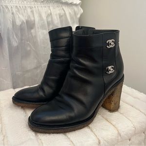 Chanel Turnlock Booties 39